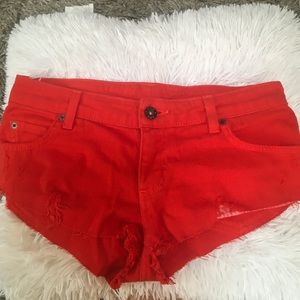Sexy carmar red shorts